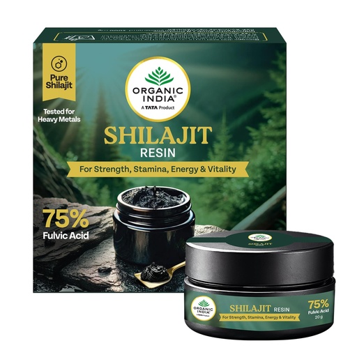 [BRSRGYI6OEBRUYLH] A TATA Product - Organic India Shilajit Resin, 20g, For Strength, Stamina, Energy & Vitality, 75% Fulvic Acid, Boosts Strength & Endurance, Triphala Purified, Tested For Heavy Metals