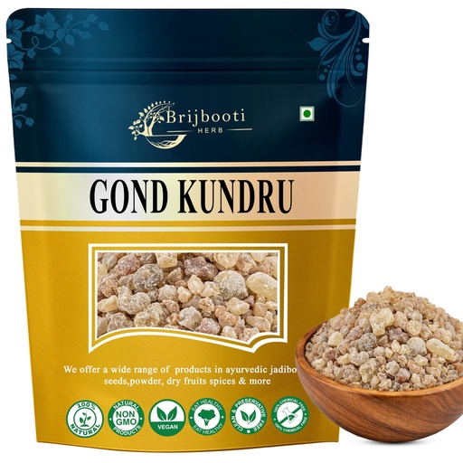 [BRSROHARCQCBS3L7] Brijbooti Gond Kundru 200 Grams - Shallaki Gum - Gond Kondru - Boswellia Serrata Gum - Pure & Natural