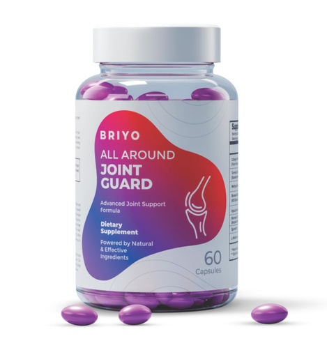 [BRSRABIPBYFQGA37] Briyo Joint Health Supplement All Around Joint Guard- with Collagen, Hyaluronic Acid, MSM & Boswellia, Quercetin, Bromelain and more for Cartilage, Joint Health & Flexibility, 60 Capsules
