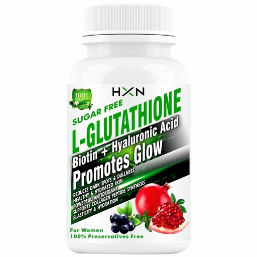 [BRSW2AAPPIHQ4YDK] HXN Glutathione Tablets for Women | L-Glutathione Vitamin C, NAC, Hyaluronic Acid, Biotin & Collagen | Skin Health & Brightening Support | Whitening Antioxidant Supplement -90 Glutathione Tablets