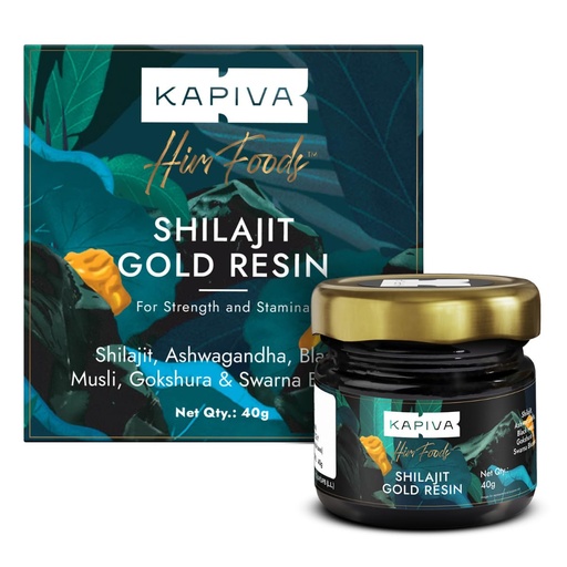 [BRSROYAZBB5R6EIY] Kapiva Shilajit/Shilajeet Gold Resin - 40g | Super Saver Pack | 500mg/Serving | 80 Servings | Boost Muscle Growth & Stamina | Contains 24 Carat Gold | 100% Ayurvedic
