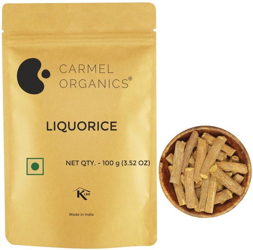 [BRSROZ32OV4BEHI4] CARMEL ORGANICS Liquorice Root Whole 100 Grams