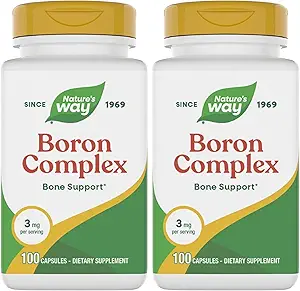 [BRSRAY3RO4MR6CA6] Nature's Way Boron Complex, Supports Bone Health*, 100 Capsules (Pack of 2)