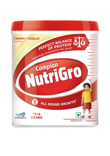 [BRSRGZT2OYFA2DY3] Complan NutriGro Nutritional Drink for Kids (2–6 Years) – Delicious Creamy Vanilla Milk Powder | With 34 Vital Nutrients, Prebiotics & Probiotics | Supports Growth,Brain& Immunity | 400g Jar