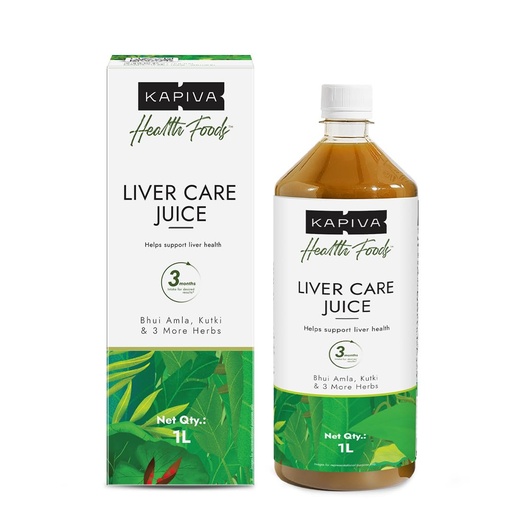 [BRSW22QYBMHQID36] Kapiva Liver Care Juice (1L) | Anti-oxidant Rich Supplement With 5 Ayurvedic Herbs | Supports Fatty Liver Management & Detox