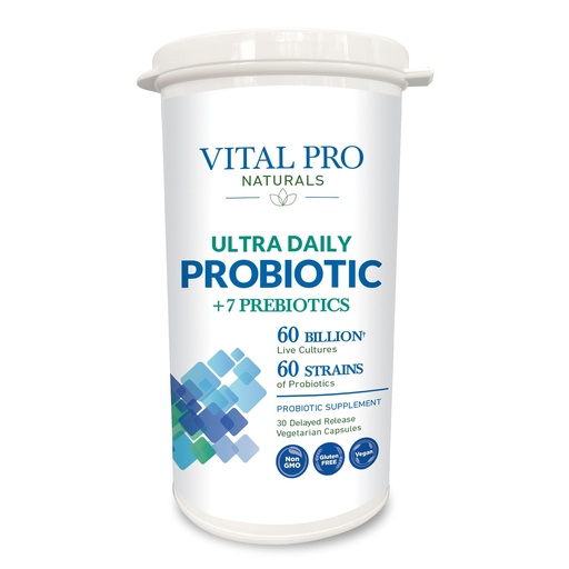 [BRSW2FQBBB7WYYL2] Vital Pro Naturals - Ultra Daily Probiotic Plus Prebiotics 30 Capsules