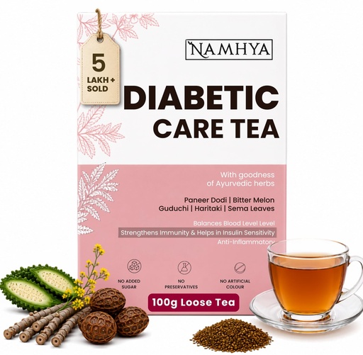 [BRSWYGQYBZ5R6GTD] Namhya Diabetes Care Tea | Blood Sugar Balance Support | 100gm Loose Tea