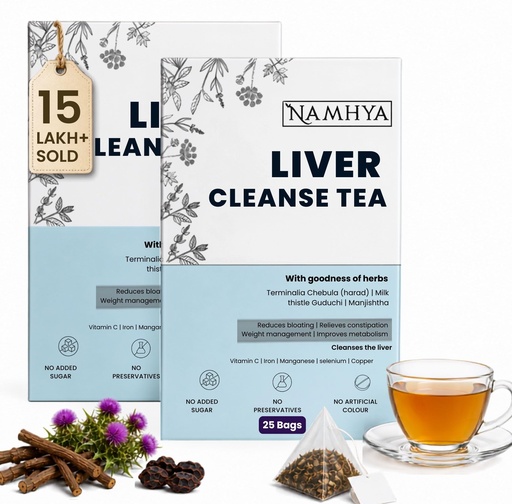 [BRSRAADYCEMGE3I3] Namhya Liver Cleanse Herbal Tea | Fatty Liver Detox | 25x2 Tea Bags