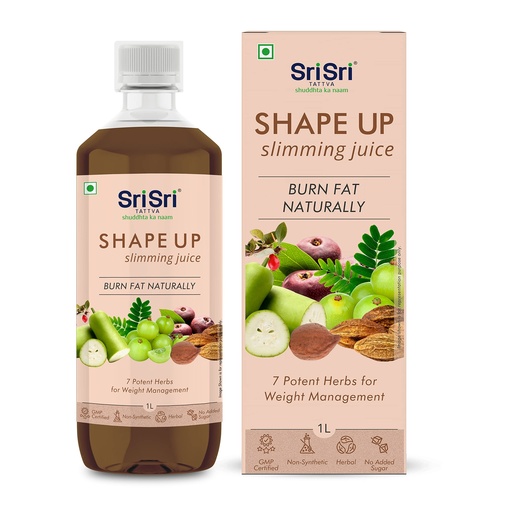 [BRSRMHQQCEDWYDLD] Sri Sri Tattva Shape Up Juice - 1L | Metabolism Digestion & Weight Management | 7 Herbs Ayurvedic Formula | Natural Wellness Drink | (Pack of 1)