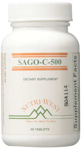 [BRSWKEY7BAGRGF34] Nutri-West - Sago-C-500 90 Tablets by Nutri-West