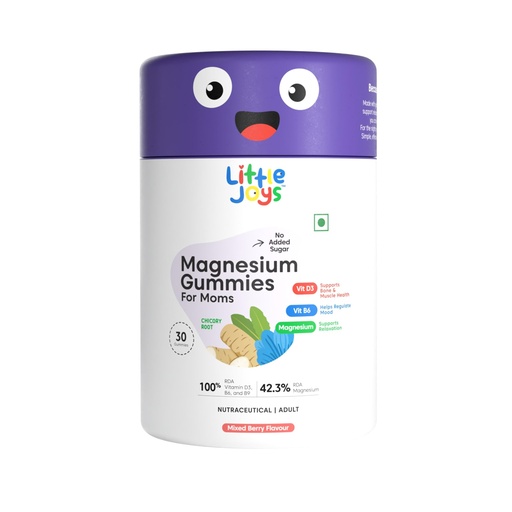 [BRSRGBAPCAORSCDZ] Little Joys 5-in-1 Magnesium Supplement Gummies For Mothers | 15 Days Pack | Better Sleep & Reduced Stress | With Magnesium Glycinate, Vitamin D3, B6 & B9 | Non Habit Forming, No Added Sugar