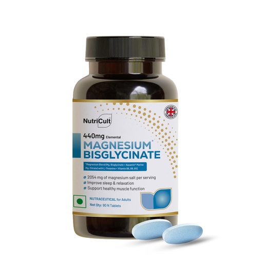 [BRSRYYD7BAMQY3DD] Magnesium Bisglycinate Tablet with Aquamin Marine, L-Theanine & Vitamin B Complex | 440mg Elemental Magnesium | Muscle Recovery, Sleep & Calmness | Magnesium Glycinate Supplement (90 Count (Pack of 1))