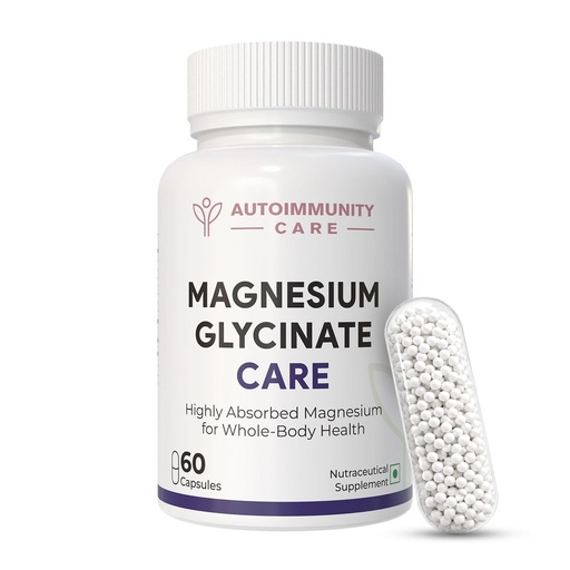 [BRSRYFA6BB6B4CAU] Autoimmunity Care Magnesium Glycinate Care – High Absorption Magnesium Bisglycinate Supplements, Magnesium Complex for Men & Women, Sleep Supplement, Muscle Cramps, Bone & Heart Support, 60 Caps