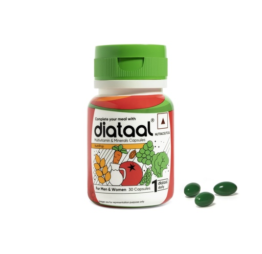 [BRSRAFIOA56WCFDB] Diataal Multivitamin with Biotin, B12, Niacin, Zinc & Folic Acid | Daily Supplement for Hair, Skin, Immunity & Energy | Men & Women | 30 Capsules