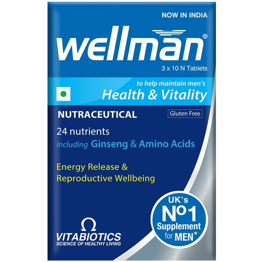 [BRSWGCD6CJYGGYLZ] Wellman Multivitamin for Men – 30 Tablets (Monthly Pack) | Daily Self-Care & Inner Wellness | With Panax Ginseng, Vitamins A, B, C, D & Essential Nutrients