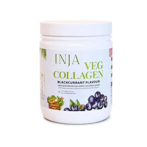 [BRSROFQ3AABROD3V] INJA Wellness Veg Collagen Supplement Powder for Women,Men,100% Vegetarian,No Added Sugar,Improves Skin & Hair Health,Reduce Fine Line & Wrinkles,Blackcurrant Flavour,150 grams