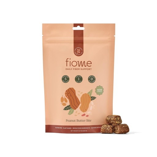 [BRSROHABAAFQK234] Fiome Fiber Bites - 5g Daily Fiber Supplement - Supports Regularity, Digestion and Gut Health - All Natural Ingredients, 30 Servings, Peanut Butter Flavor