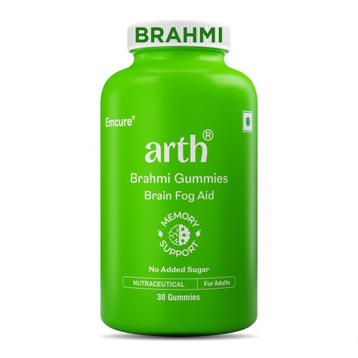 [BRSREGTQBF7AOFLJ] Arth Brahmi Gummies for Memory, Focus, Concentration & Brain Fog Support - 30 Gummies for Men & Women | Bacopa Monnieri Supplement | Enhanced Absorption for Mental Clarity, Alertness & Positive Mood