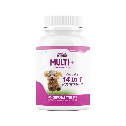 [BRSWI2QMCB4QMHT2] Health Extension Lifetime Multivitamin and Mineral Tablets for Dogs & Puppies, 180 Tablets - Immune, Digestion, Joint Support, Coat & Skin Health