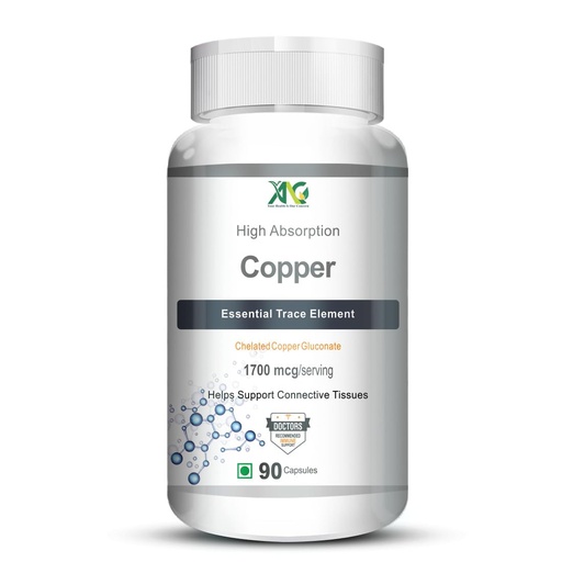 [BRSROGQ6A57WAAL6] ANC Copper 1700 mcg Capsules (Copper Gluconate Chelated) | Essential Trace Mineral Supplement | Supports Daily Nutrient Intake & General Wellness | 90 Vegetarian Capsules