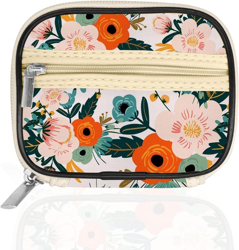 [BRSW2AYQB4FWAET6] Serfeymi Weekly Travel Pill Organizer Case for Purse with Removable 7 Day Pill Box, Fashionable Pill Container for Medicine, Vitamin, Supplement - Bloom 01