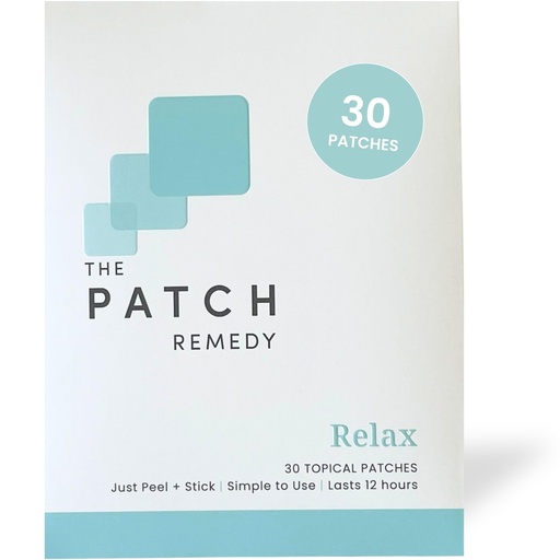 [BRSRAEI7BMPA2AA3] The Patch Remedy Relax Patch | L-Theanine, Lemon Balm, Valerian, Ashwagandha, Passionflower | 30 Patches