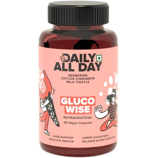 [BRSRAGAFO4HQMFL2] Gluco Wise Berberine Capsules with Ceylon Cinnamon & Milk Thistle Berberis Aristata Daruhaldi Supports Healthy Blood Sugar, Cholesterol & Liver Detox Ayurvedic 90 Vegan Capsules Pack of 1