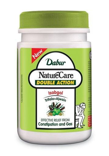 [BRSWIGAMCQGAG2DE] Dabur Nature Care Isabgol Double Action Trifala And Ajwain, Effective Relief From Constipation And Gas - 100 Gm