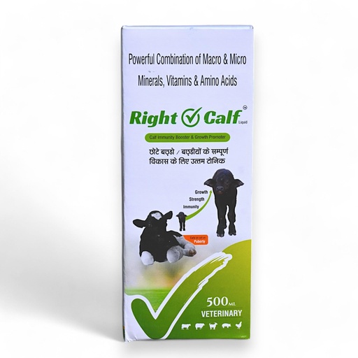 [BRSRGA32OEIWEYA3] Right Calf Growth and Gut Health Supplement for Newborn Calves Supports Liver, Blood & Digestion 1 Litre Liquid