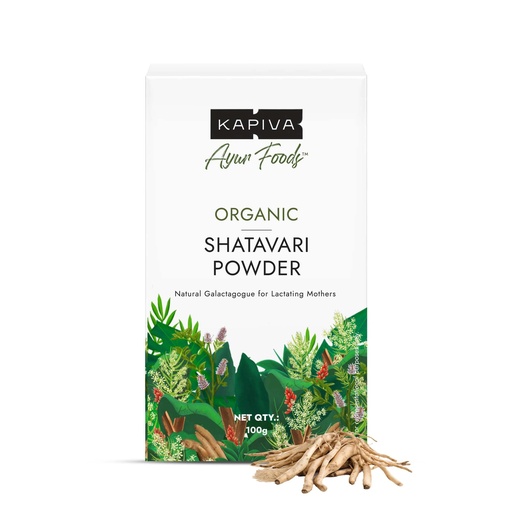 [BRSREZY6PICGGYIU] Kapiva Organic Shatavari Powder 100gms | Promotes Lactation Naturally | Helps Maintain Hormonal Balance | Non GMO Certified