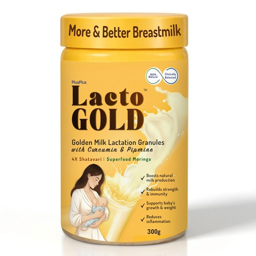 [BRSRYZTYCEMWG33Z] LactoGold™ Lactation Granules | Not Just More But Better BreastMilk | 4X Shatavari, Moringa, Curcumin & Piperine | 300g |
