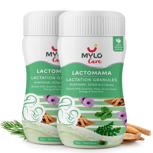 [BRSRAAD2OV6R4YD2] Mylo Lactomama Lactation Granules (Elaichi Flavour, 300 g (Pack of 2))