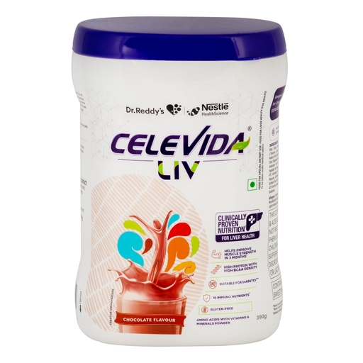 [BRSW2HAPC56AY3L6] Dr.Reddy’s Celevida Liv | Nutrition Drink for liver health | Chocolate Flavour- 390g