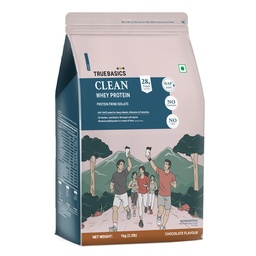 TrueBasics Clean Whey 100% Protein Isolate Powder, Chocolate, 1kg
