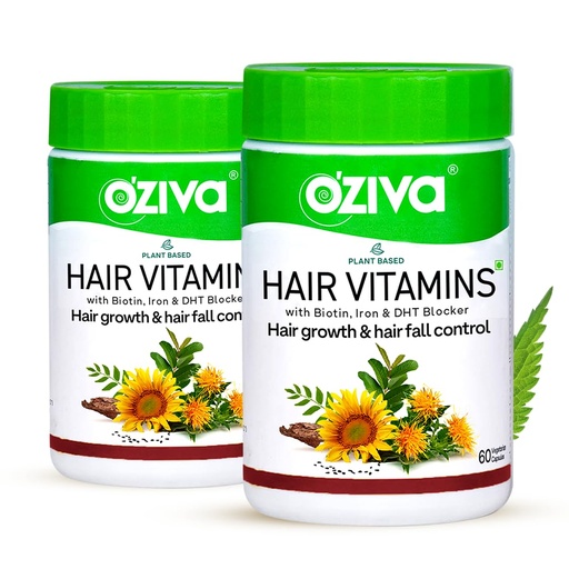 [BRSROFQRAQPGCELP] OZiva Hair Vitamins, Hair Growth, Hair Fall Control Supplements,120 capsule
