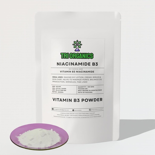[BRSRGY32PIGWGDQ6] Niacinamide Powder (Vitamin B3) | Cosmetic Grade, Water Soluble | For DIY Skincare, Serums & Creams | Helps Reduce Dark Spots, Oil & Pores