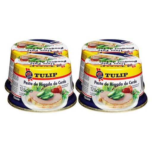 [BRSWGFIPPIPRAFL7] Tulip Liver Pate, 125g,Pack of 4 Product of Denmark