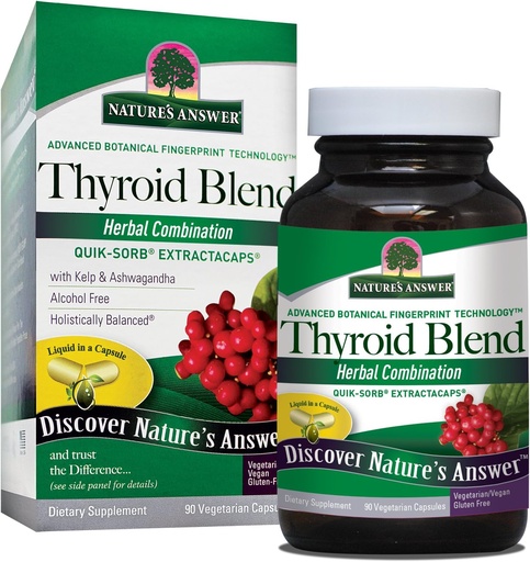[BRSWI2QZOMARWCA5] Nature's Answer Thyroid Complete Blend Vegetarian Capsules 90 Count | Supports Thyroid | Natural Energy Booster | Promotes Metabolism