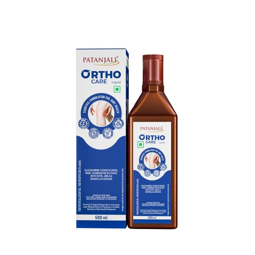 [BRSRE2YPO4HAG3LU] Patanjali Orthocare Liquid | Ayurvedic Joint Support Supplement | With Glucosamine, MSM, Boswellia & Vitamin D | Vegetarian | 500ml
