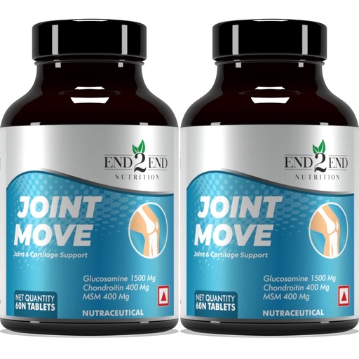 [BRSWYYYBPIPA4HY4] End2End Nutrition Joint Support Supplement with Glucosamine 1500mg, Chondroitin 400mg & MSM 400mg for Men and Women | Joint Health, Cartilage Support, Mobility and Flexibility - (Pack of 2) 120 Tablets