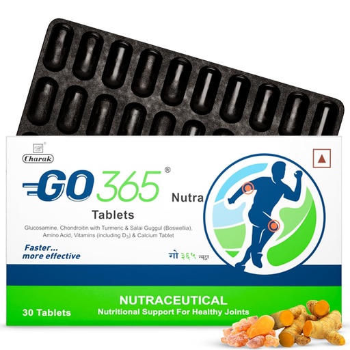 [BRSWYZQ7CJ4BOFLL] Vedistry Go365 Nutra Tablets | Ayurvedic Pain & Mobility Support | Helps Reduce Stiffness, Strengthen Bones & Flexibility | Daily Joint Health Supplement with Glucosamine, Chondroitin & Curcumin – 30 Tabs (Pack of 1)