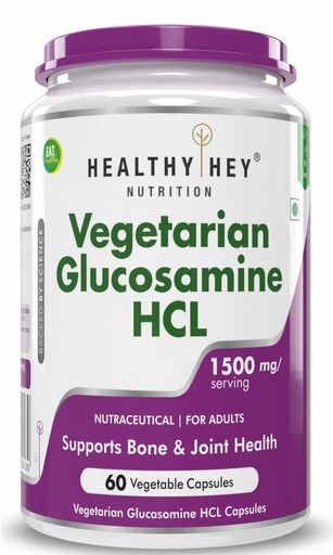 [BRSWYYI5DICQM3LD] HealthyHey Nutrition Vegetarian Glucosamine (Non-Shellfish Derived) - Joint Health 60 Veg Capsules