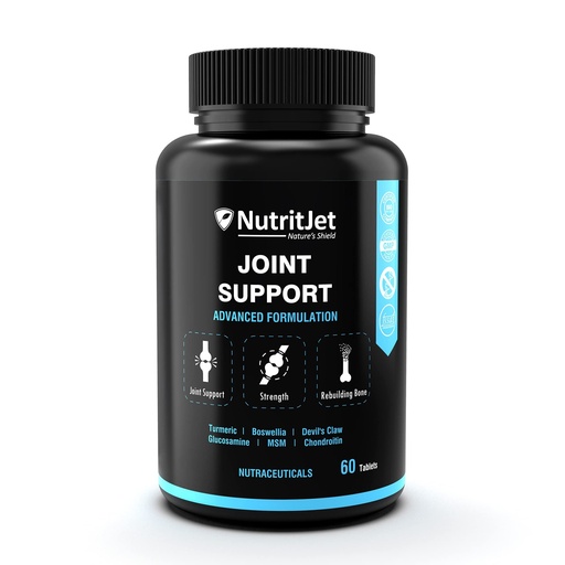 [BRSW2ZA7BV7RQADZ] NutritJet Joint Support Supplement with Glucosamine, Chondroitin, MSM for Cartilage & Joint and Bone - 60 Tablets
