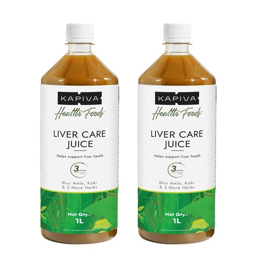 [BRSREY32OIDWO2DL] Kapiva Liver Care Juice | Anti-oxidant Rich Supplement With 5 Ayurvedic Herbs to Benefit Liver Health 1L (Pack of 2)