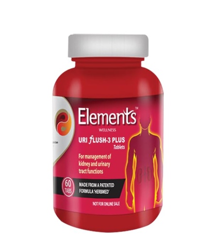 [BRSRAGD4CR6AIE3F] Uri Flush-3 Plus 60 Tablets, Elements Wellness, Uri Flush-3 Plus