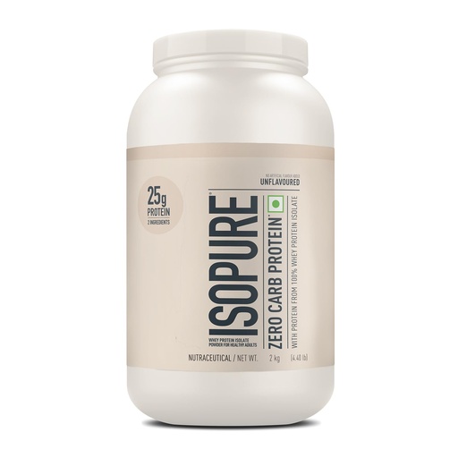 [BRSRGCT3PJYBS3L5] ISOPURE® Zero Carb Unflavoured Protein with 25g Protein from 100% Whey Isolate. With Zero Carb, Sugar and Fat- 2kg