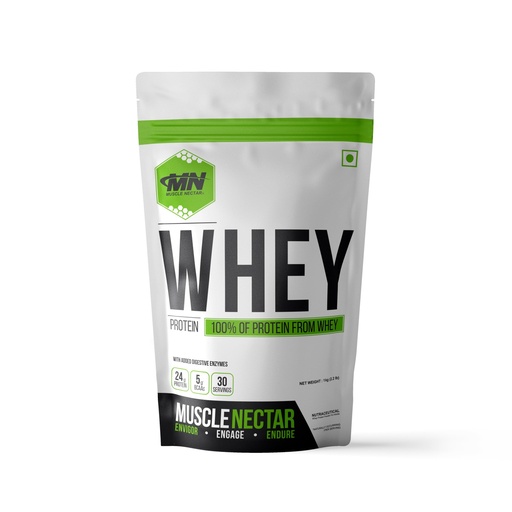 [BRSW22YHA4HRQAI2] Muscle Nectar Whey Protein with Digestive Enzymes, 24g (73%) Protein (Dutch Chocolate, 1 kg / 2.2 lb, 30 Servings)