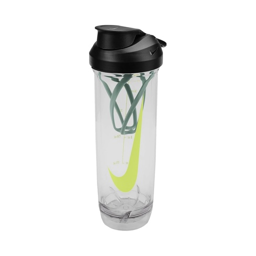 [BRSRGAICAAIW2EL7] Nike TR RECHARGE SHAKER BOTTLE 2.0 24 OZ - CLEAR/BLACK/CANNON/VOLT, 709 ML