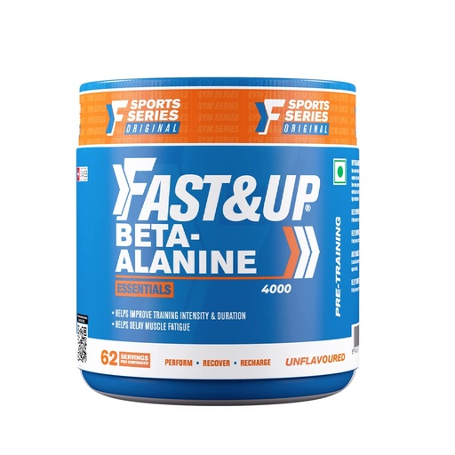 [BRSRMYL5CINA2GTF] FAST&UP Beta-Alanine Essentials (250gms, 4gms per serving, 62 Servings) | Helps Increase Workout Capacity, Strength & Endurance | Helps Delay Muscle Fatigue