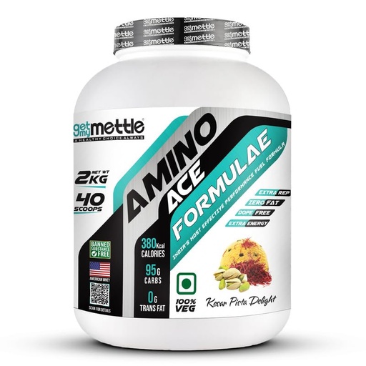 [BRSRMAY3BYBAA3TG] Getmymettle Amino Ace Formulae Carbs Blend, Kesar Pista, 2kg